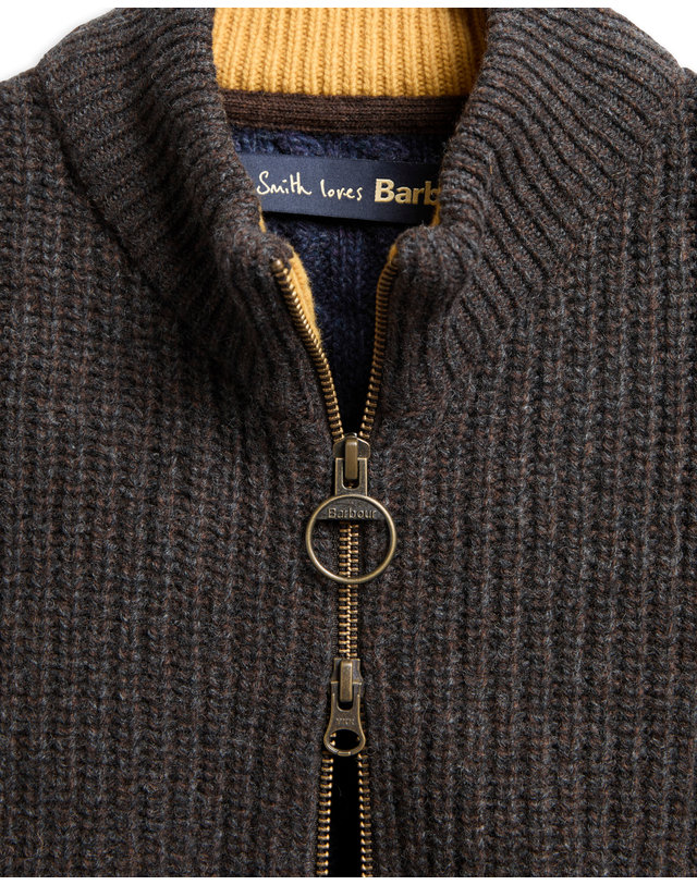 바버 [Barbour x Paul Smith] 남성 브라운 Gamefair 스웨터 상세