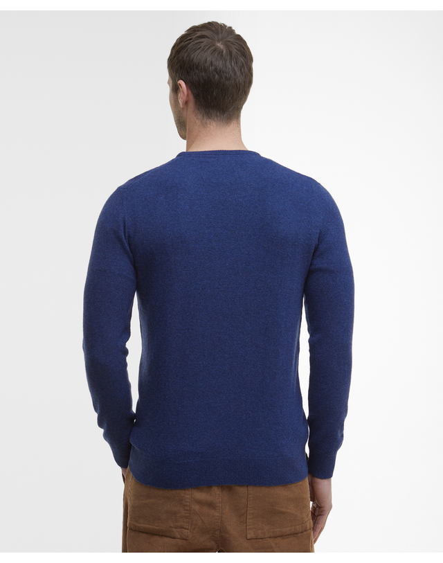 바버 남성 블루 Essential 램스울 크루넥 스웨터 [ASIAN FIT] 상세