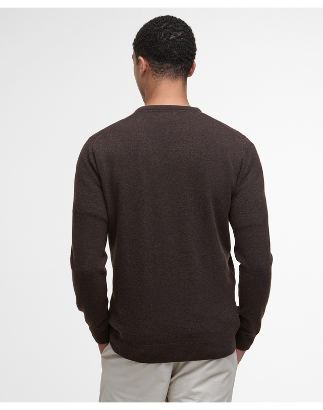 바버 남성 브라운 Essential 램스울 크루넥 스웨터 [ASIAN FIT] 상세