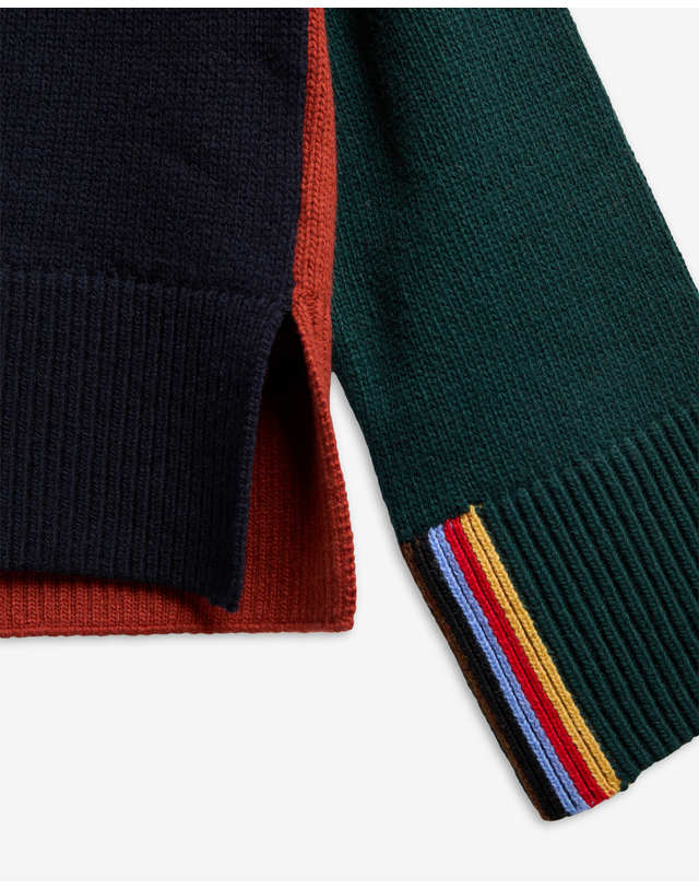 바버 [Barbour x Paul Smith] 여성 네이비 Tyneside 스웨터 상세