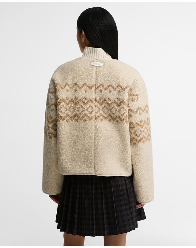 바버 여성 아이보리 Ferrisdale 플리스 자켓 MULTI COLOR 착용컷