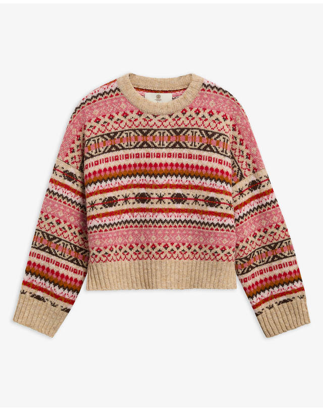 바버 여성 핑크 Scottish Made Overton 스웨터 상세