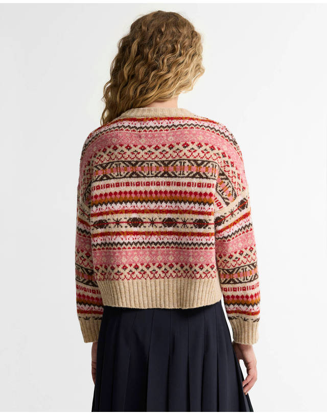 바버 여성 핑크 Scottish Made Overton 스웨터 상세