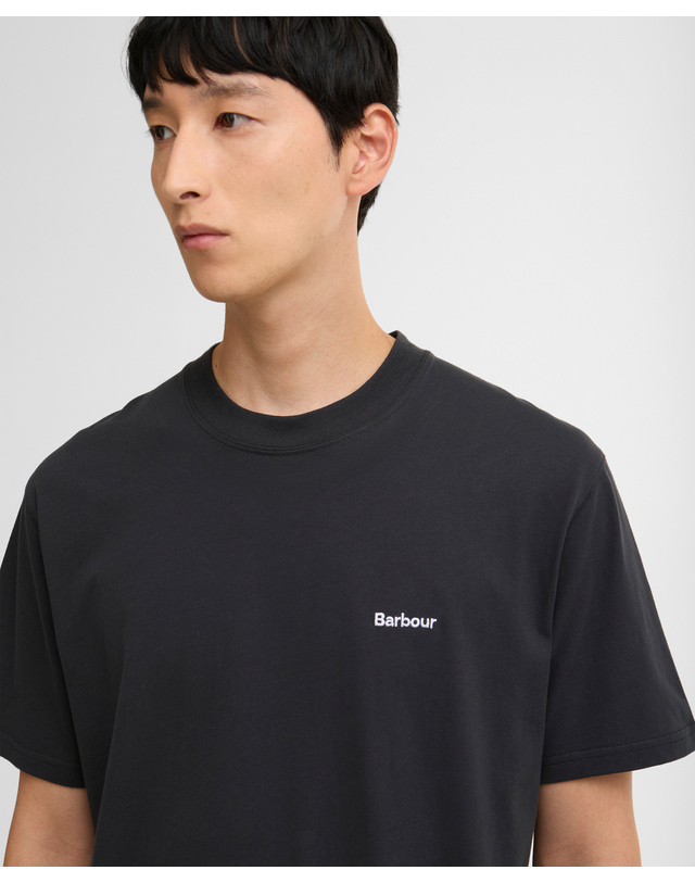 바버 남성 블랙 Dalton Logo OS 티셔츠 상세