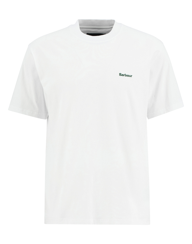 바버 [정채연착용] 남성 화이트 Dalton Logo OS 티셔츠 흰색 착용컷