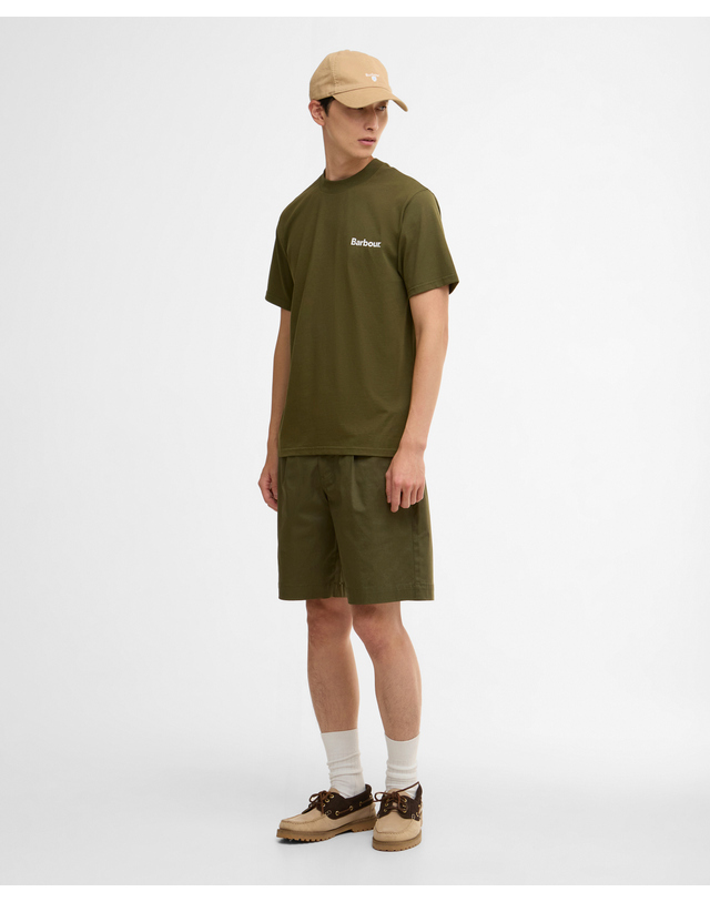 바버 남성 올리브 Camber OS 티셔츠 진한 연두 상세