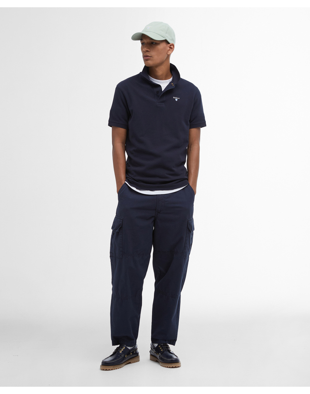 바버 남성 네이비 Original Sports 폴로셔츠 [Asian Fit] 착용컷