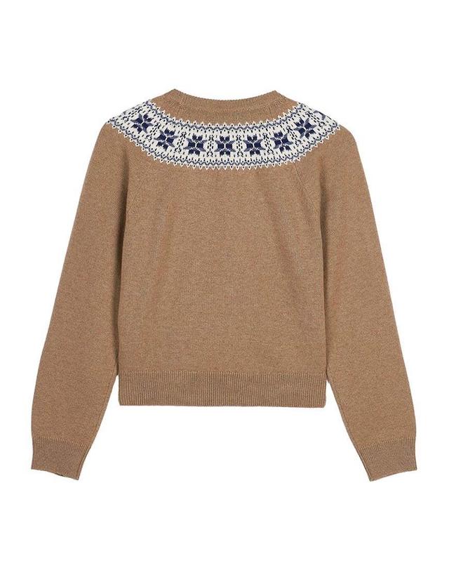 셀린느 [셀린느] FW25 여성 페어 아일 크루넥 니트 RY0HM0N82 04FG 착용컷