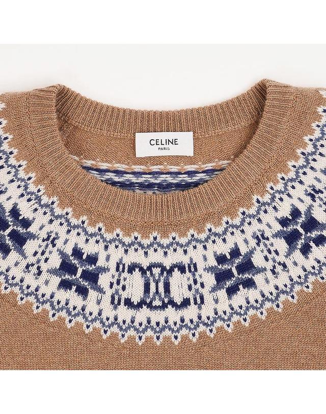 셀린느 [셀린느] FW25 여성 페어 아일 크루넥 니트 RY0HM0N82 04FG 착용컷