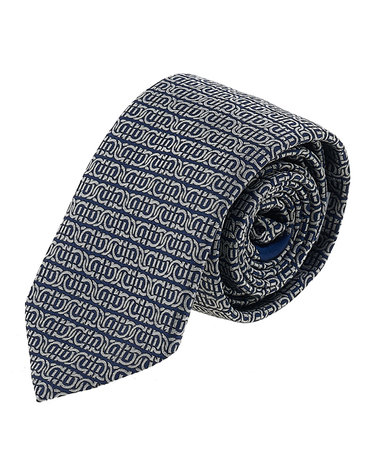 [페라가모] 남성 간치니 실크 자카드 타이 35 0942 F NAVY/AVORI 0768408