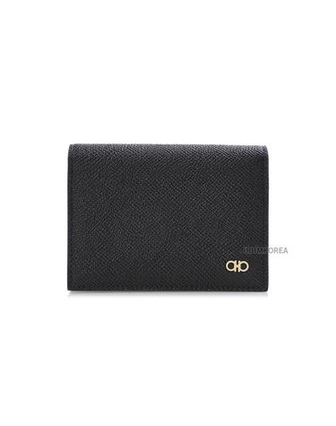 [페라가모] FW25 공용 간치니 카드지갑 66 1665 NERO 0784673