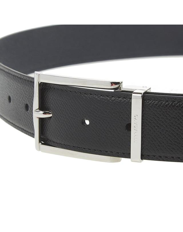 살바토레 페라가모 [페라가모] FW25 남성 스퀘어 리버시블 벨트 67 9497 NERO ULTRAMARINE 0686658 착용컷