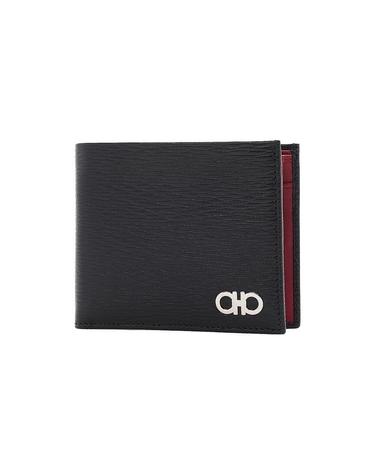 [페라가모] SS26 남성 간치니 반지갑 66 A065 NERO RED 0685986