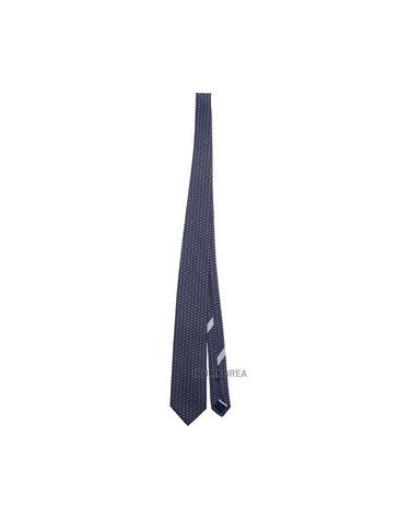 [페라가모] SS26 남성 간치니 프린트 넥타이 35 1217 F NAVY 0778567