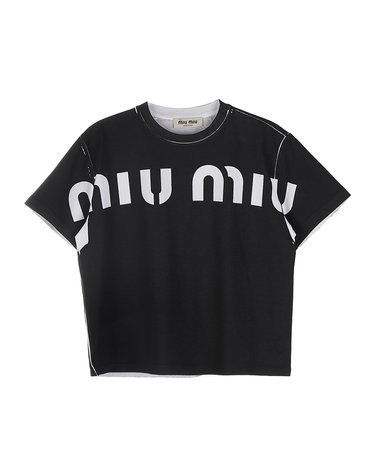  [미우미우] 프린트 코튼 티셔츠 MJN458 12YG F0002
