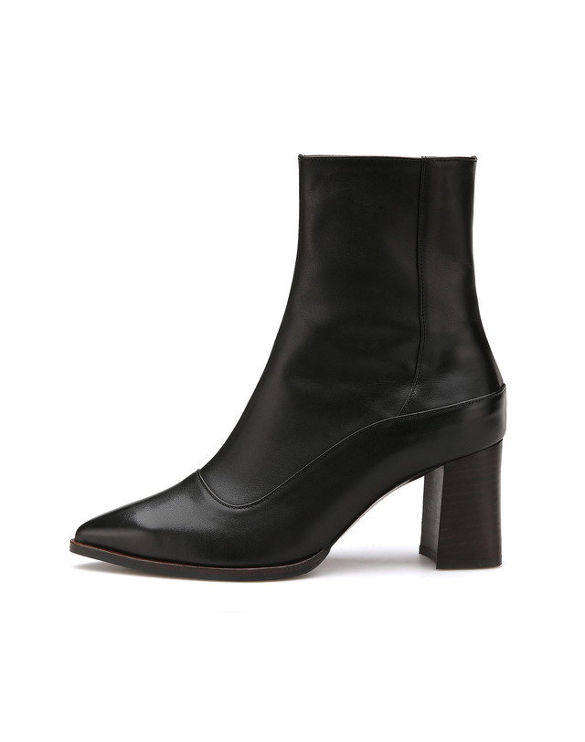 아멜리에 아멜리에 Melissa 여성 소가죽 베이직라인 미들힐 앵클부츠 AM221544 착용컷