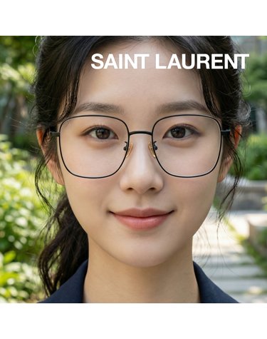 생로랑 SL314 005 공식수입 스퀘어 메탈 오버사이즈 경량성 아시안핏 명품안경테