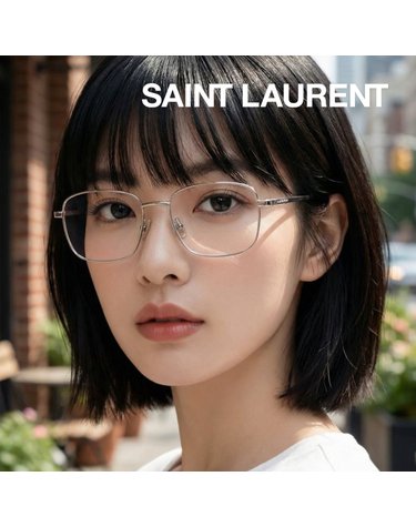 생로랑 SL330 001 공식수입 스퀘어 메탈 경량성 아시안핏 명품안경테