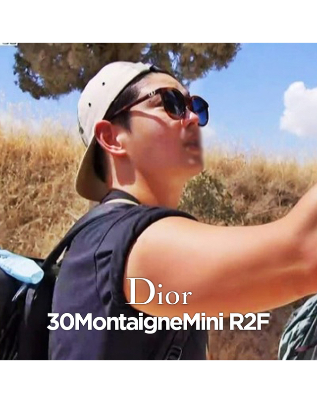 디올 디올 30MontaigneMini SI 26B1 공식수입 라운드 뿔테 아시안핏 명품 선글라스 착용컷
