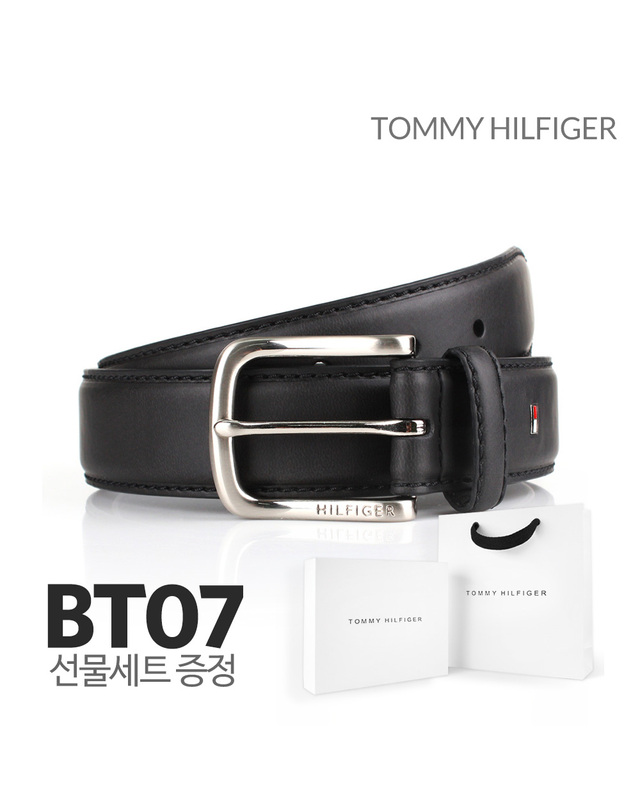 타미 힐피거 타미힐피거 남성벨트 가죽 단면 벨트 BT07 (선물포장세트) 착용컷