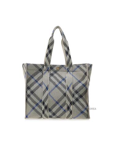 [버버리] SS25 여성 미디엄 체크 토트백 8090405 LL MD KNIT TOTE CH4 B9629
