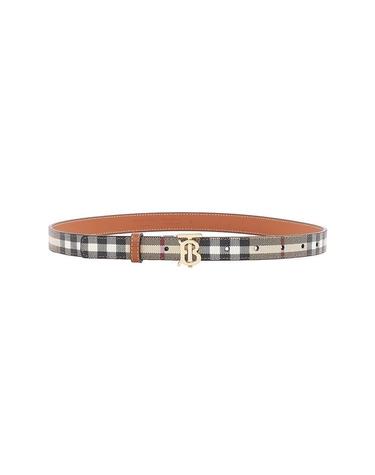 [버버리] SS26 여성 씬 체크 TB 벨트 8093838 LB TB BELT 20 NON RV DFC A1191