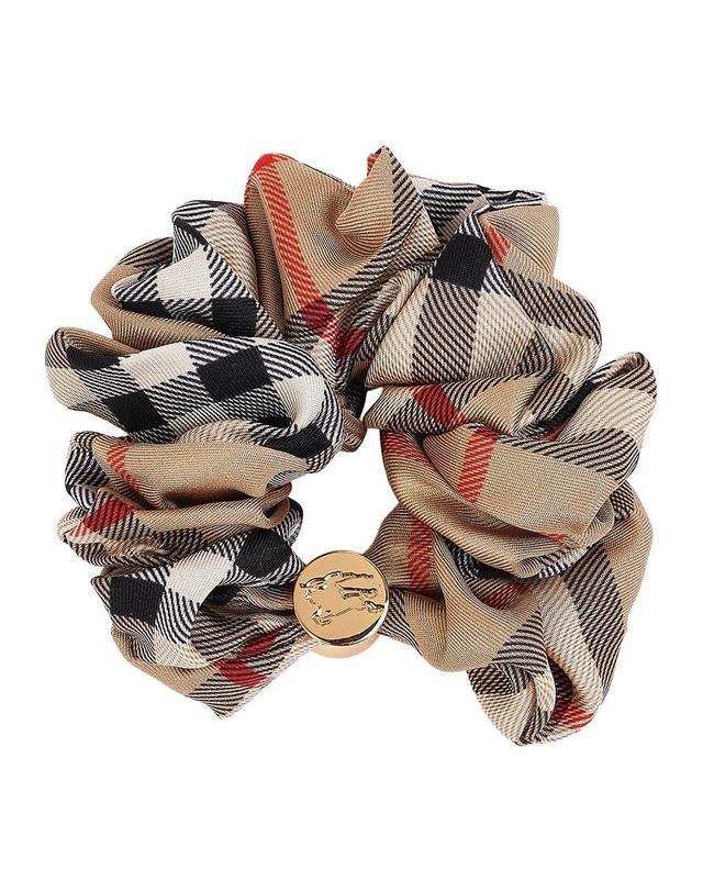 버버리 [버버리] SS26 여성 체크 스크런치 8119726 MH SILK CHECK SCRUNCHIE B9368 착용컷