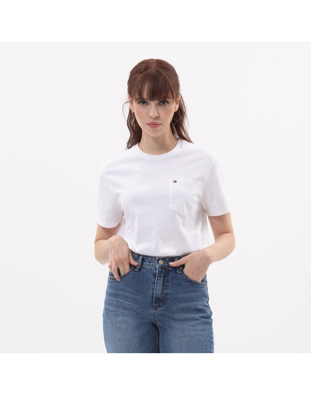타미 힐피거 원쁠원 타미힐피거 에센셜 클래식 포켓 티셔츠 T1048 2장세트 착용컷