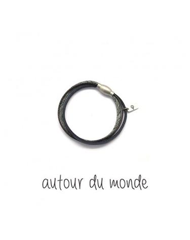 rope leather men bracelet