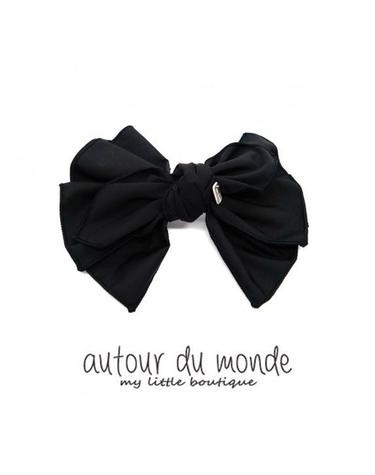 volume ribbon hairpin (black)