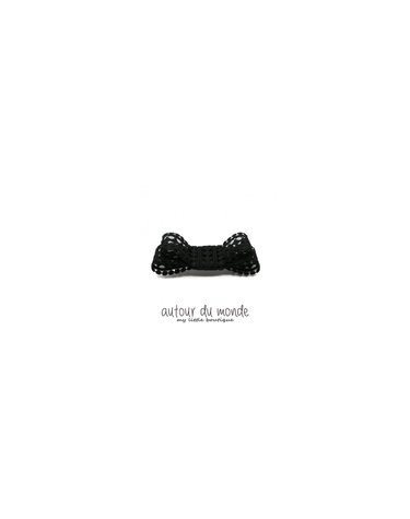 square ribbon hairpin (black)
