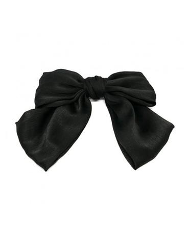 lovely big ribbon hairpin (black)