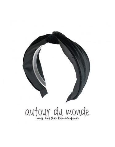simple velvet hairband (black)