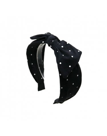 cute dot hairband (black)