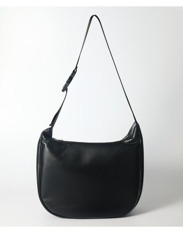 Leather messenger bag - Black