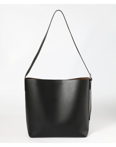 Square Vegan Leather bag - Black