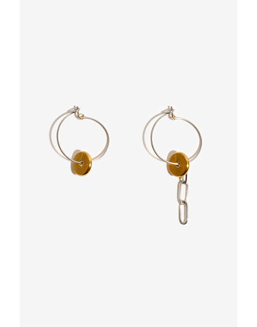 [모드곤]골드코인 타슬 링 귀걸이 Goldcoin Tassel ring Earring