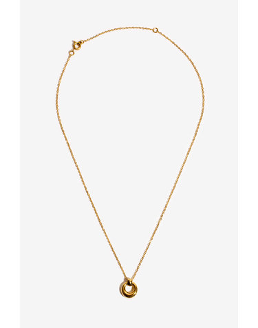 [모드곤]미니 골드톤 도넛 목걸이 Mini Goldtone Donut Necklace
