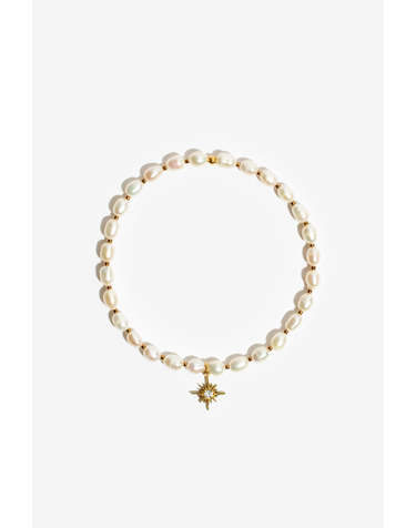 [모드곤]별장식 담수진주 팔찌 발찌 Star Pendant pearl Bracelet Anklet