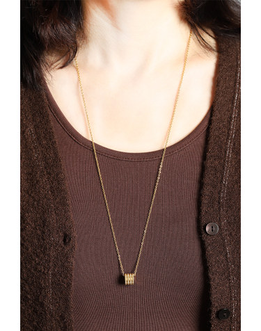 [모드곤] 골드톤 파이프 목걸이 Gold-tone Pipe Necklace