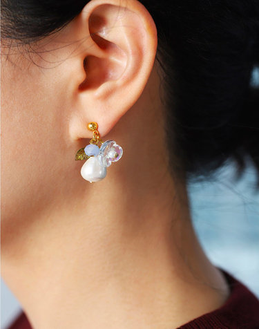 [모드곤] 봄꽃 진주 귀걸이 Spring Flower Pearl Earring