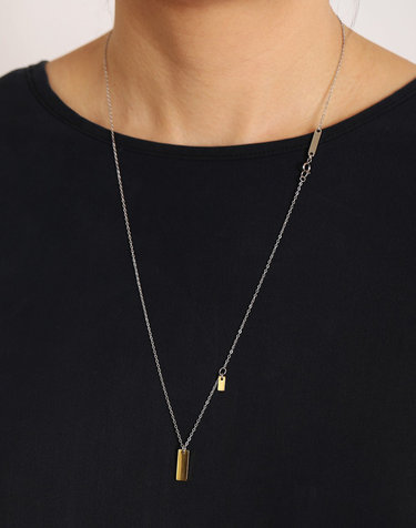 [모드곤] 골드바 더블톤 롱 목걸이 Goldbar Doubletone Long Necklace