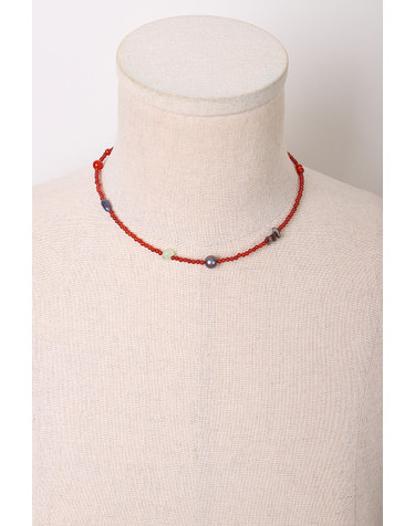 [모드곤] 자마노 담수진주 목걸이 Carelian Pearl Necklace