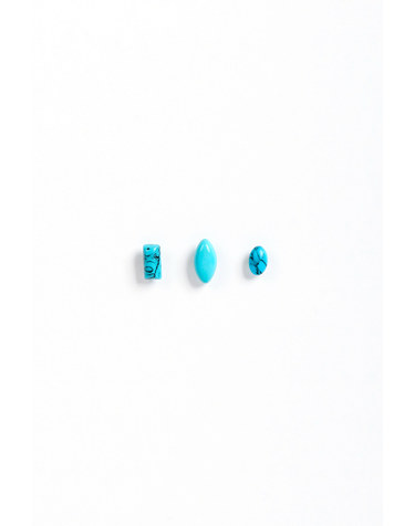 [모드곤] 0.8mm 귀걸이 침 두께 얇은 터키석 피어싱  Turkey stone piercing
