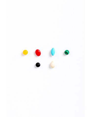 [모드곤] 0.8mm 귀걸이 침 두께 얇은 원석 피어싱  Gem stone piercing