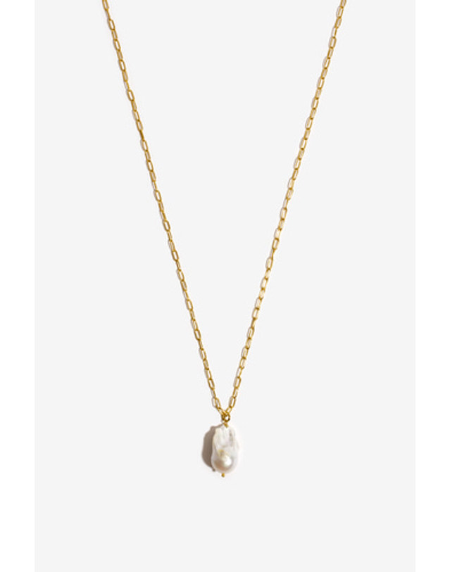 모드곤 [모드곤]바로크진주 골드 롱 목걸이Baroque Pearl Goldtone LongNecklace 착용컷