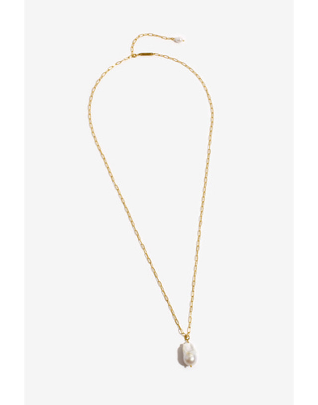 모드곤 [모드곤]바로크진주 골드 롱 목걸이Baroque Pearl Goldtone LongNecklace 착용컷