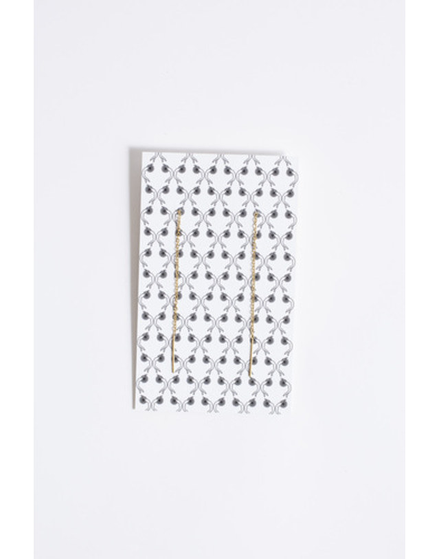 모드곤 [모드곤] 긴 담수진주 원석 귀걸이 Long pearl gemstone earring 착용컷