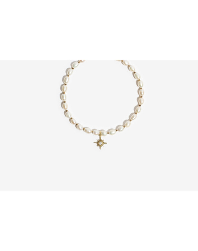 모드곤 [모드곤]별장식 담수진주 팔찌 발찌 Star Pendant pearl Bracelet Anklet 착용컷