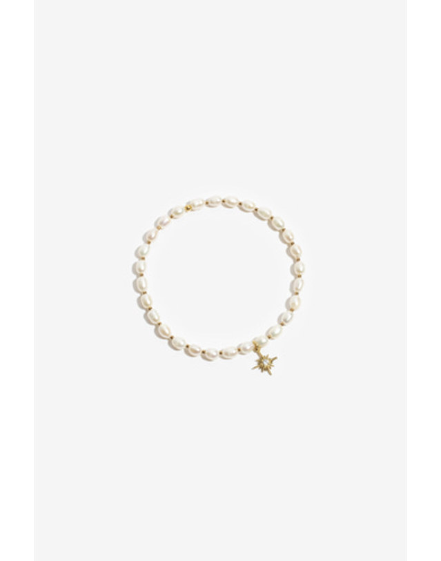 모드곤 [모드곤]별장식 담수진주 팔찌 발찌 Star Pendant pearl Bracelet Anklet 착용컷